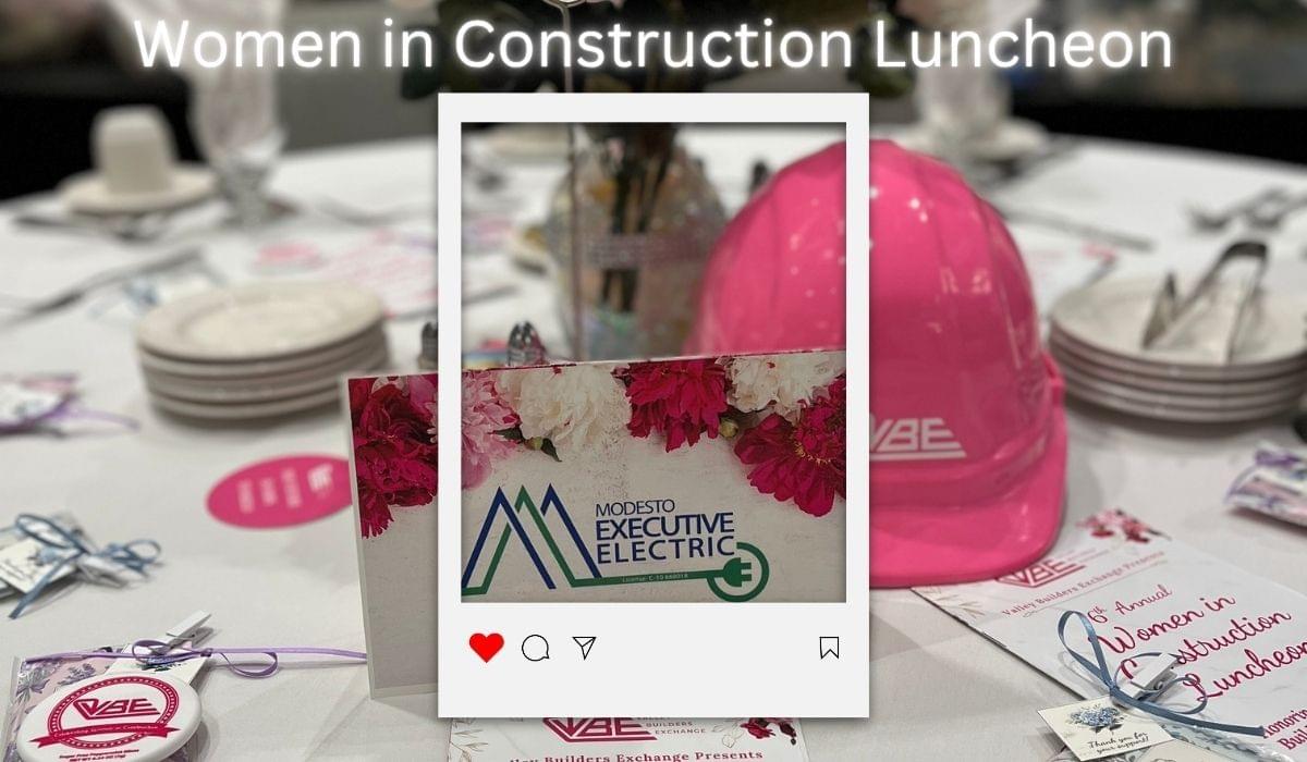 Modesto Executive Electric President Tori Simpson at the Valley Builders Exchange 6th Annual Women in Construction Luncheon in Modesto CA