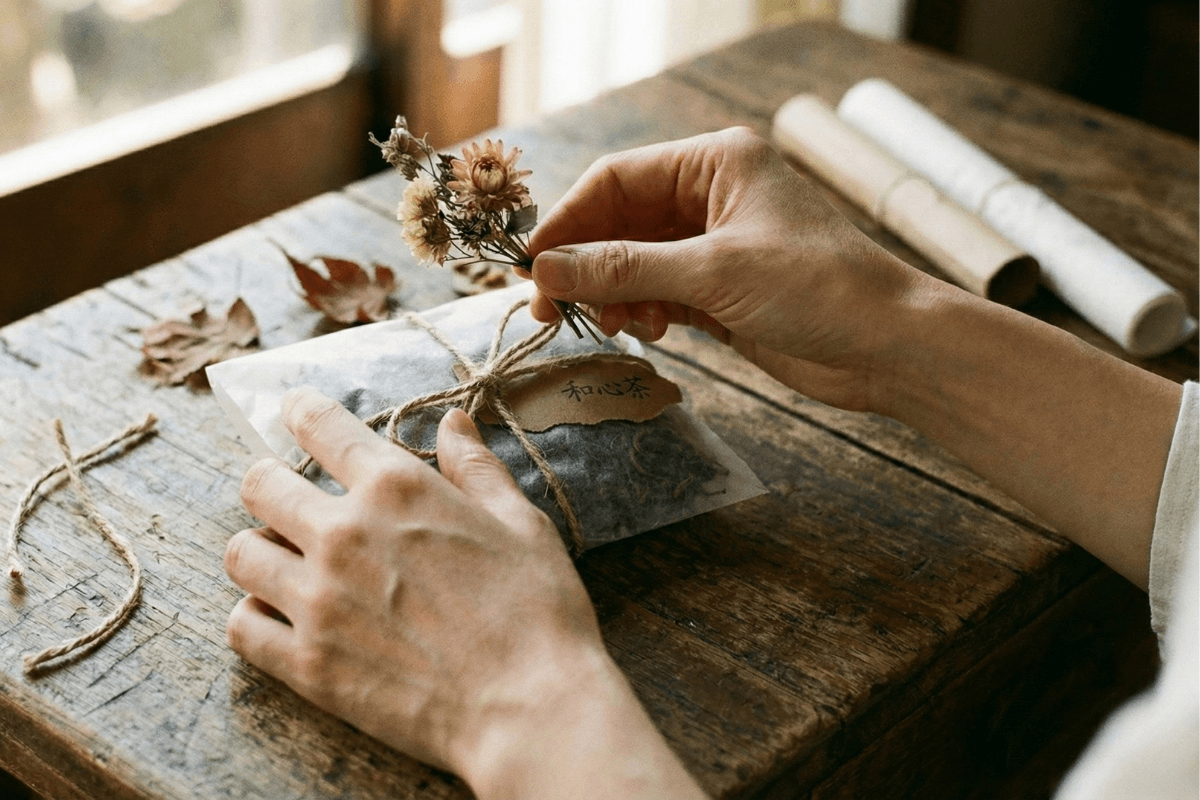 天然素材を活かした和心村オリジナルグッズの制作。里山の文化を日常に届ける、16匹の保護猫支援ブランド