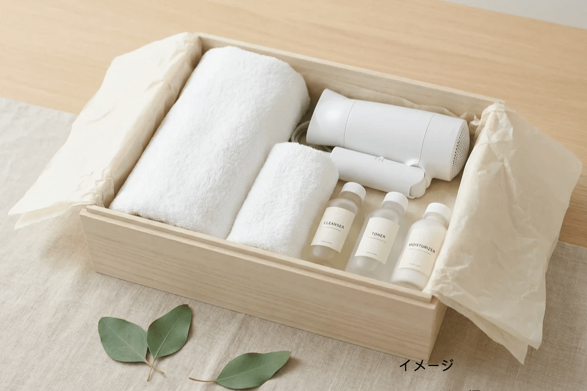 和心村のおひとり様プラン女性客様限定アメニティ「トラベルスキンケアセット」