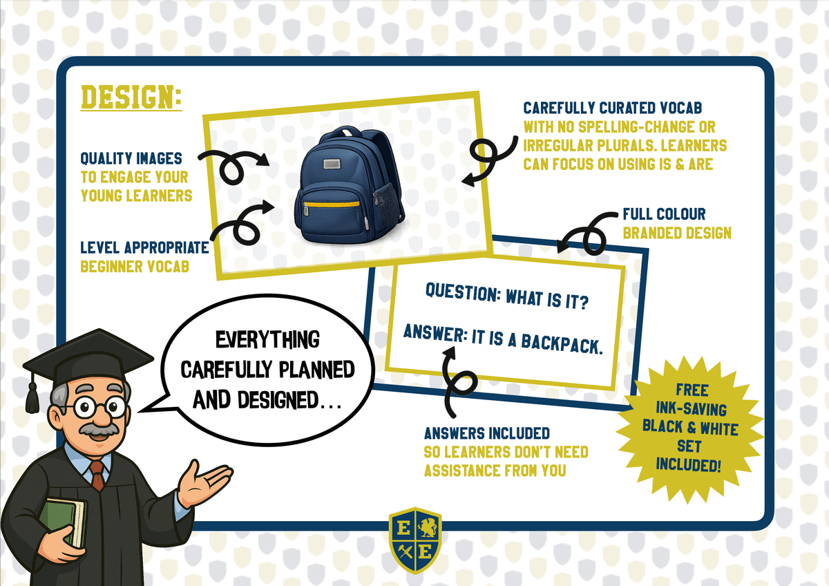 What is it? What are they? ESL EFL Speaking Activity Q&A Trade Question Cards