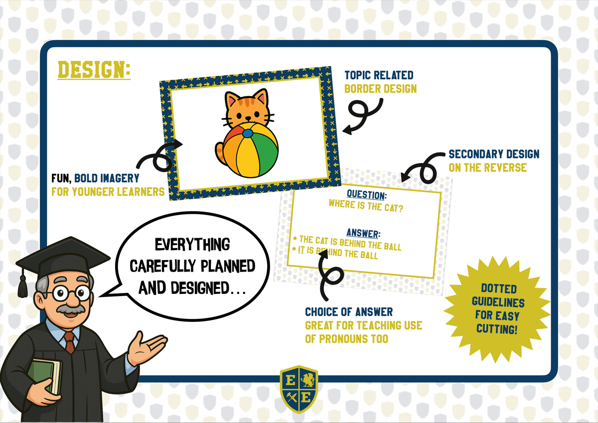 Prepositions of Place - Q&A Trade Mingle Activity Question Cards