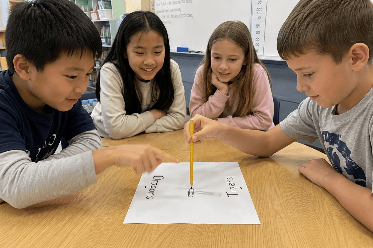 DIY Spinner For Resolving Classroom Disputes