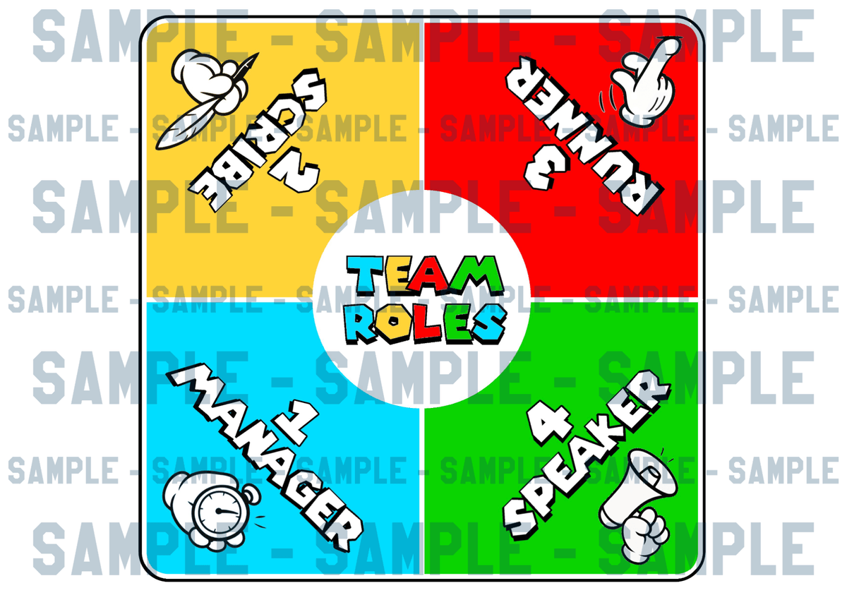Cooperative Learning Project Role Mats