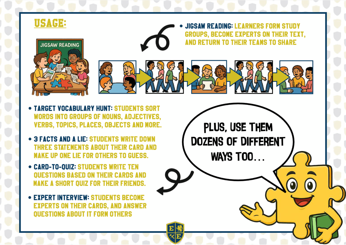 Unusual Predators Jigsaw Reading Task - Cooperative Learning Reading Activity