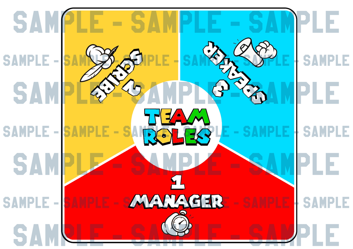 Cooperative Learning Project Role Mats