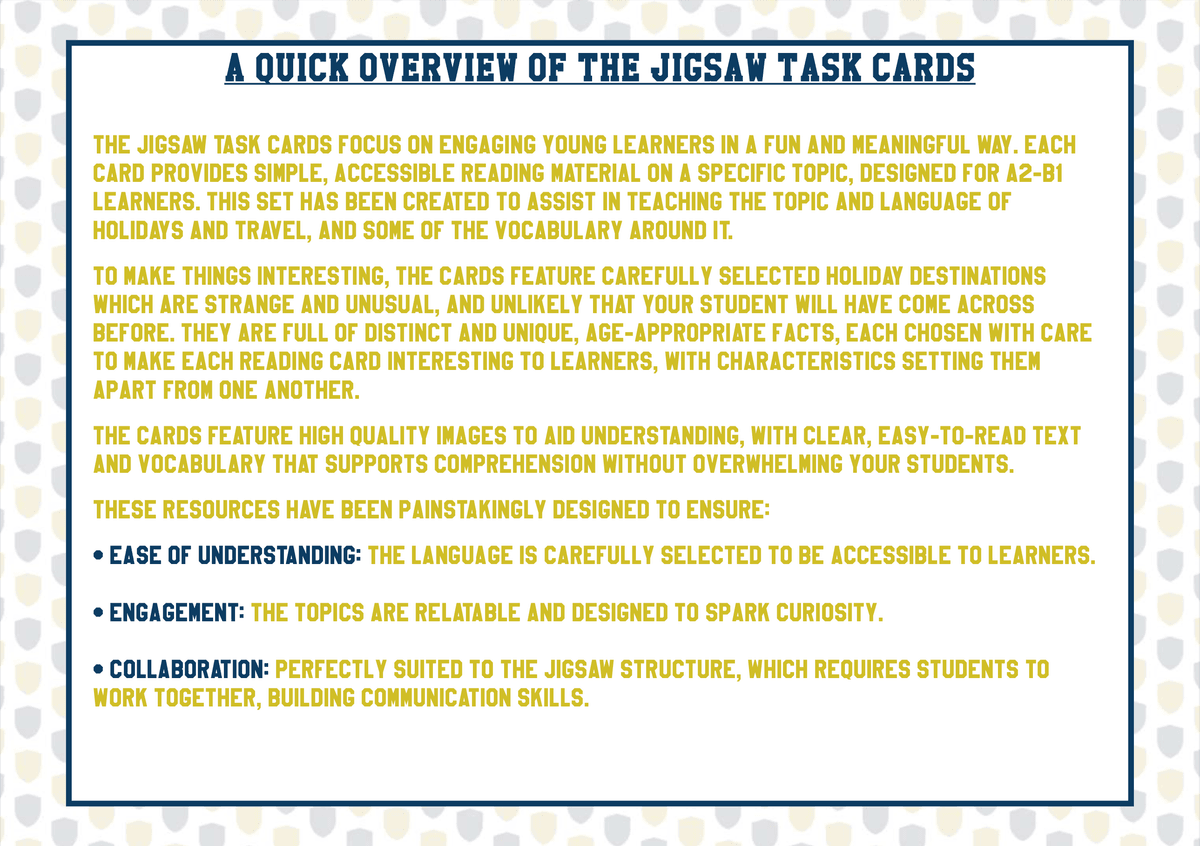 Unusual Holidays Jigsaw Reading Activity - Cooperative Learning Task Cards and Activity