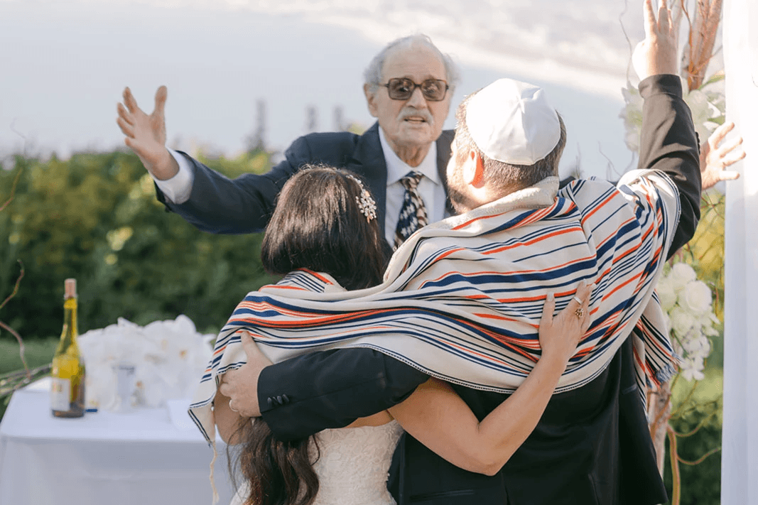 Traditional Jewish wedding ceremony under the Chuppah