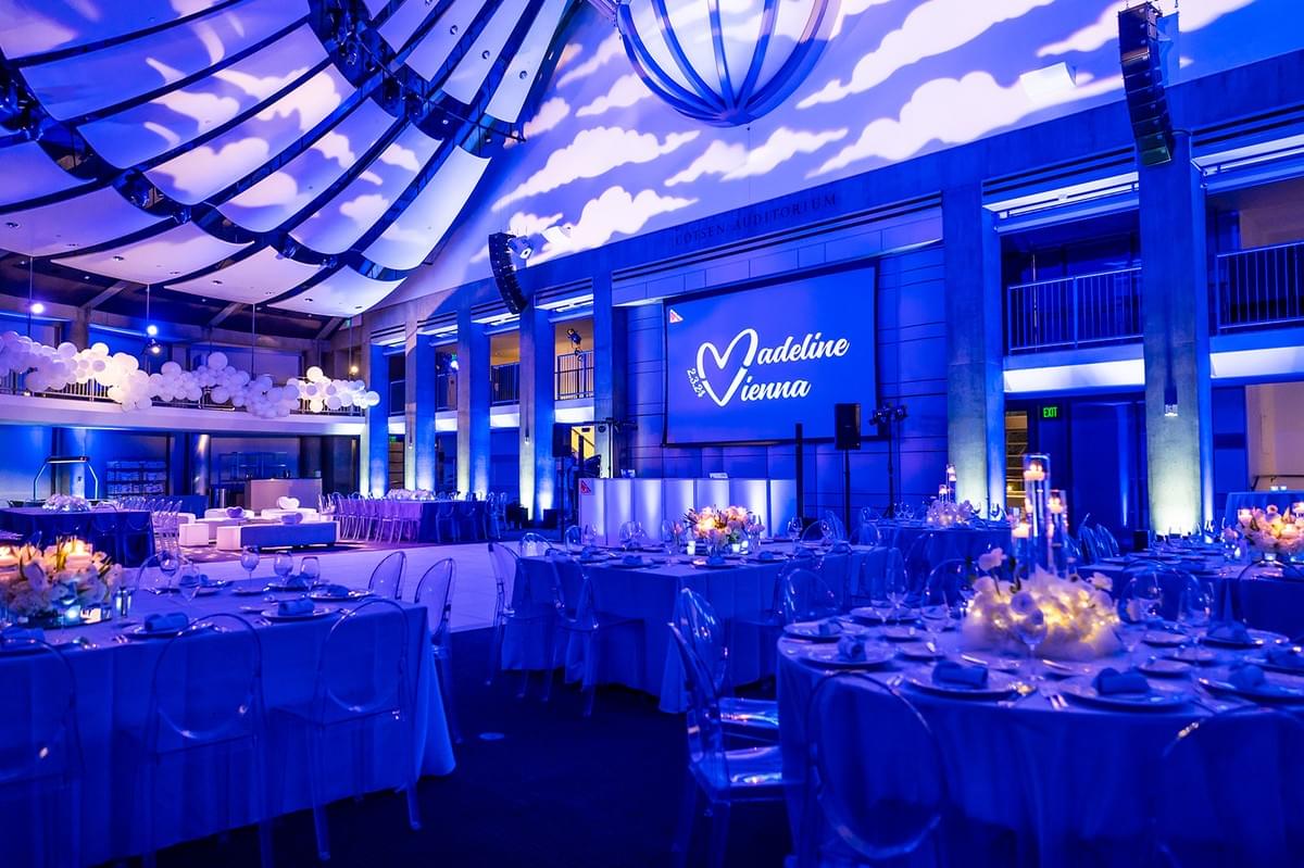 Skirball cultural center blue cloud bat mitzvah design