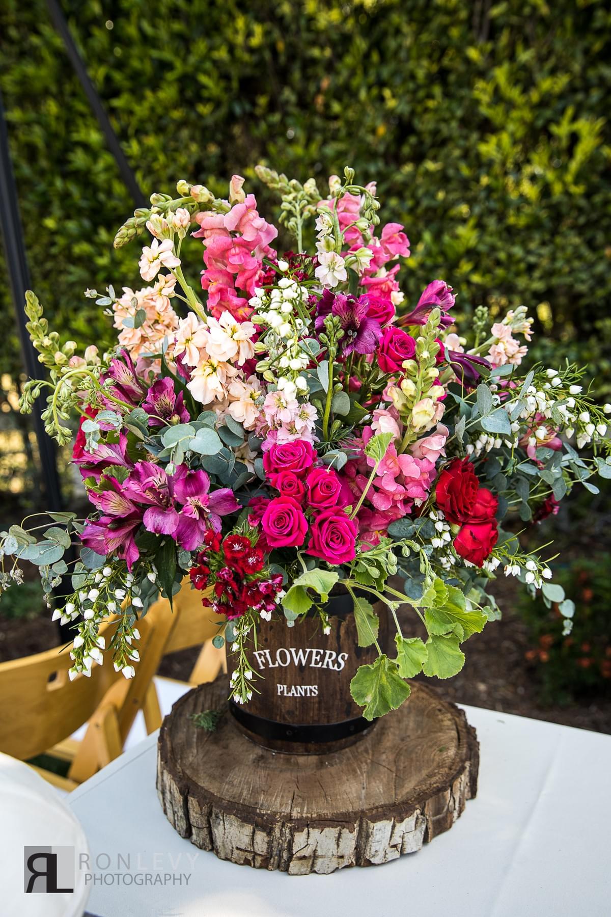 Textural floral design featuring hot pink and purples