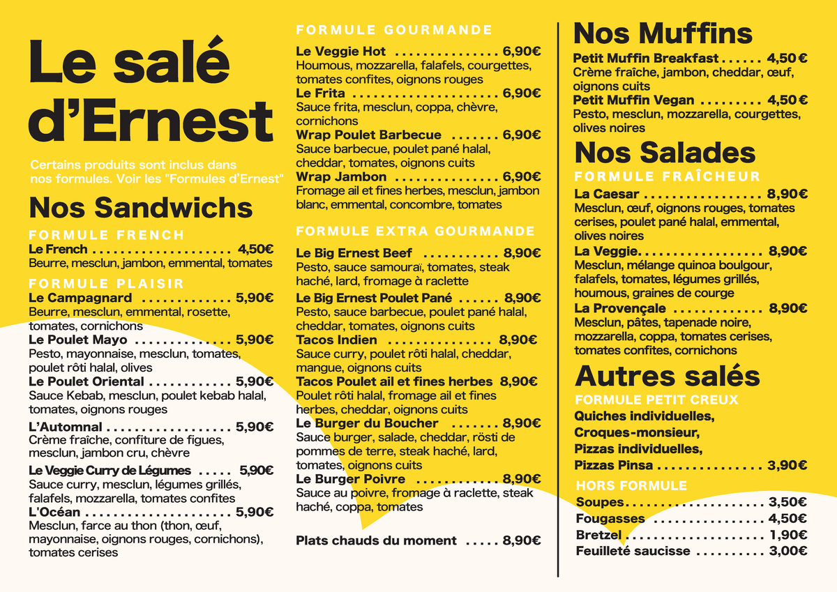 Les sandwiches d'Ernest à Manosque