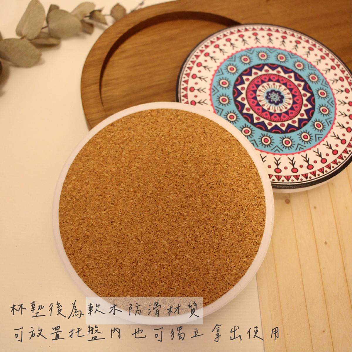 PZE2308B 進口民族風圖騰相思木餐盤/點心盤
