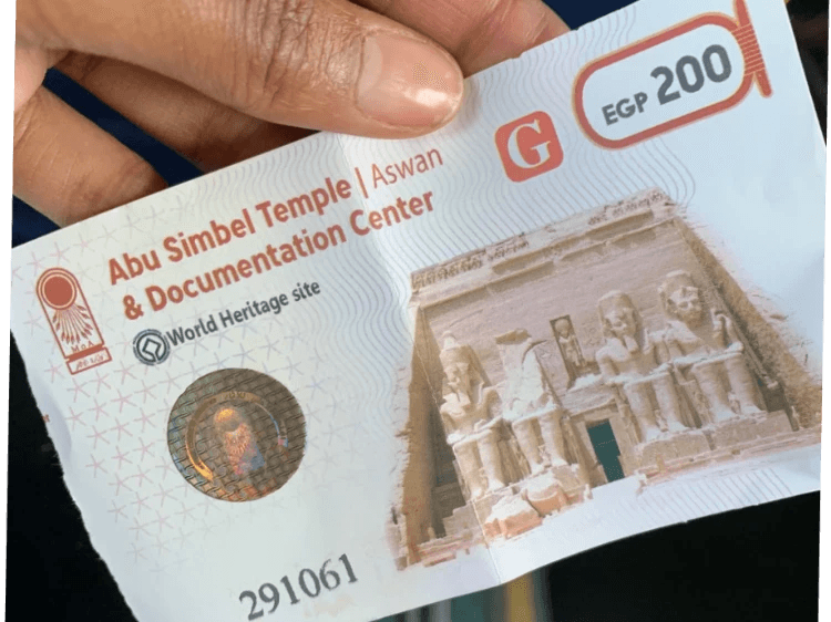 CulturesUncovered Brit Thompson Egypt Abu Simbel ticket