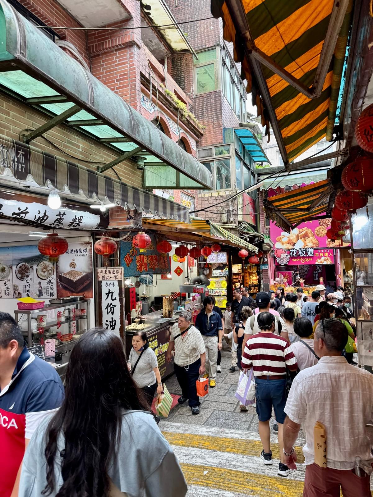 People strolling the Jiufen Old Street Market