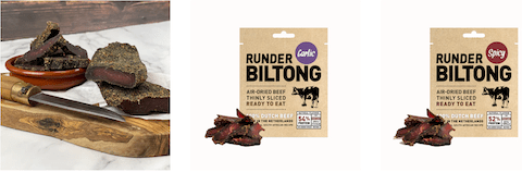 Biltong van runder.nl is een gezonde laag calorie snack voor outdoor activiteiten
