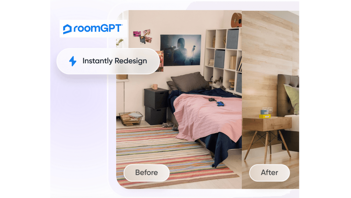 Example from an AI Room Planning tool: roomgpt.io