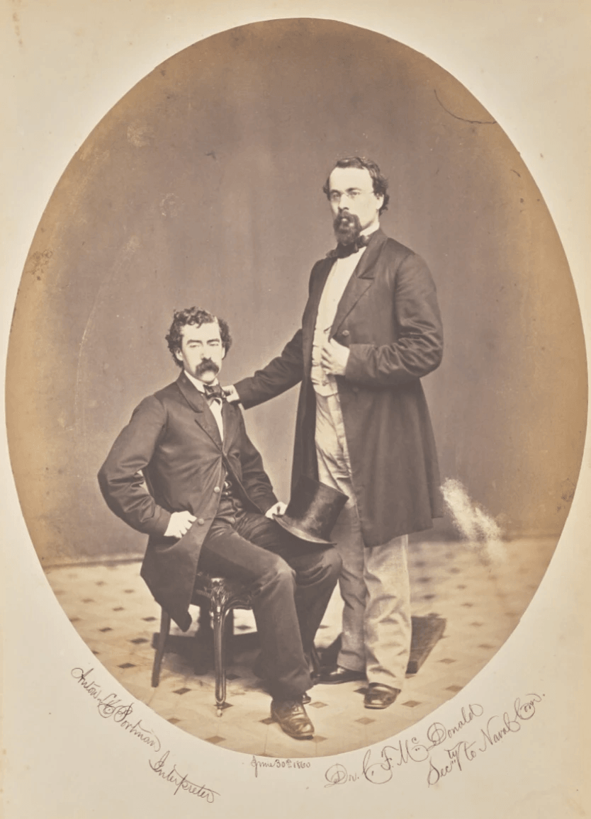 Anton Portman (seated) and Dr. C.F. McDonald. June 30, 1860
