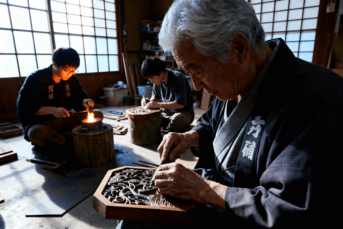 Neoi botanical incense styled with tea utensils and sunlight — everyday rituals elevated.