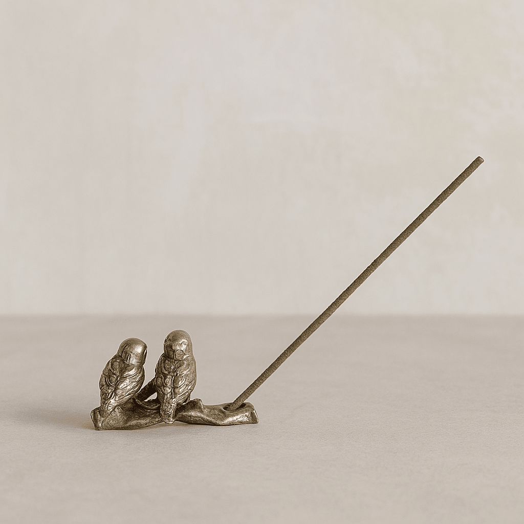 Precision-cut incense slot on sculptural Neoi incense holder.