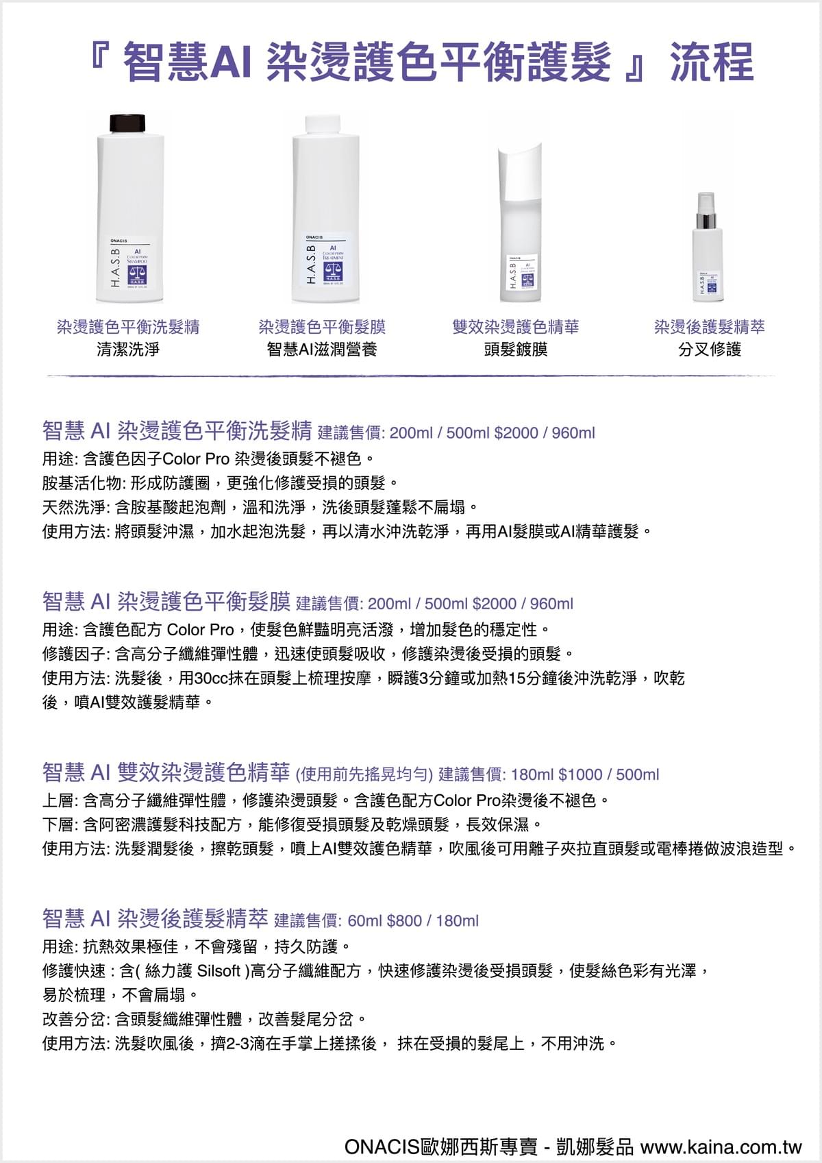 ONACIS 歐娜西斯｜智慧 AI 染燙護色平衡髮膜 500ml