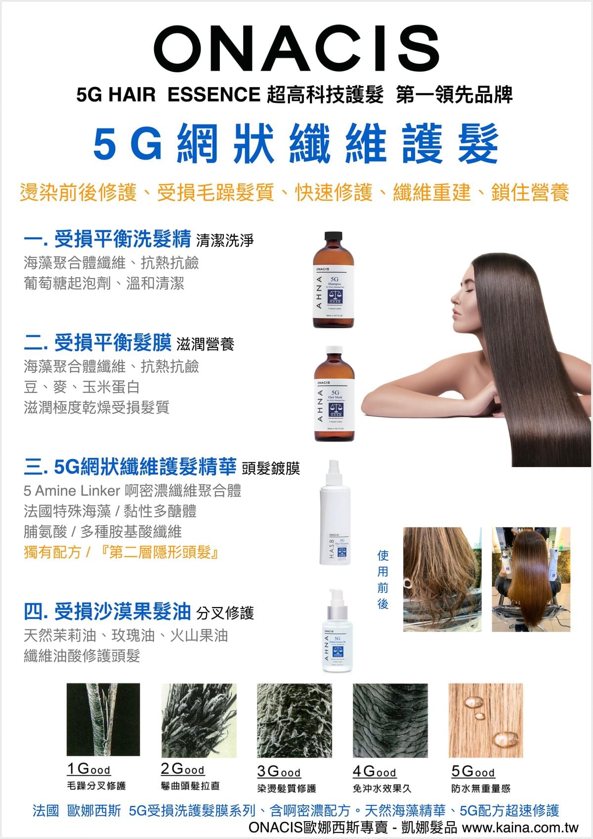 ONACIS 歐娜西斯｜5G網狀纖維護髮精華 150ml (噴霧瓶)