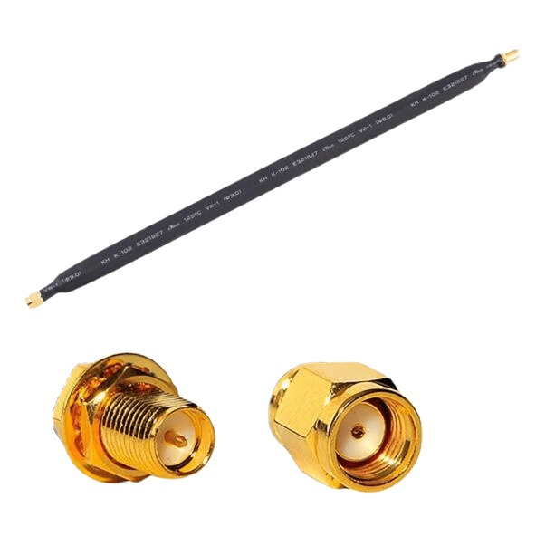 Flat Coaxial Cable Pass Window Bend Radius RP SMA Male To RP SMA Female