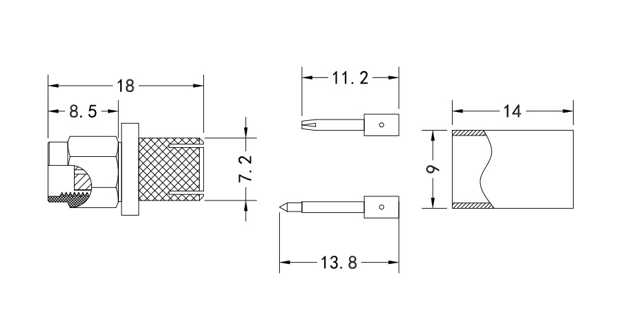 RP SMA Connector Female RF Coaxial