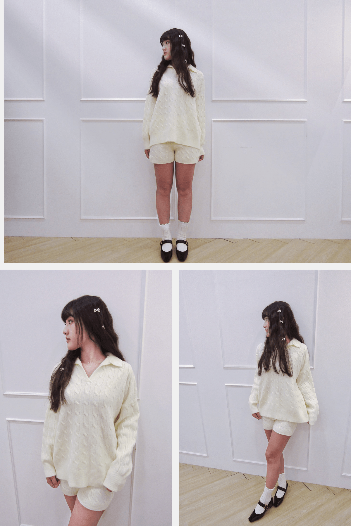 慵懶麻花編針織套裝