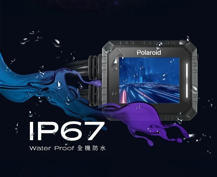Polaroid MS210WG 機車行車記錄器｜HDR夜視雙鏡頭｜GPS定位｜IP67防水｜Sony STARVIS感光元件