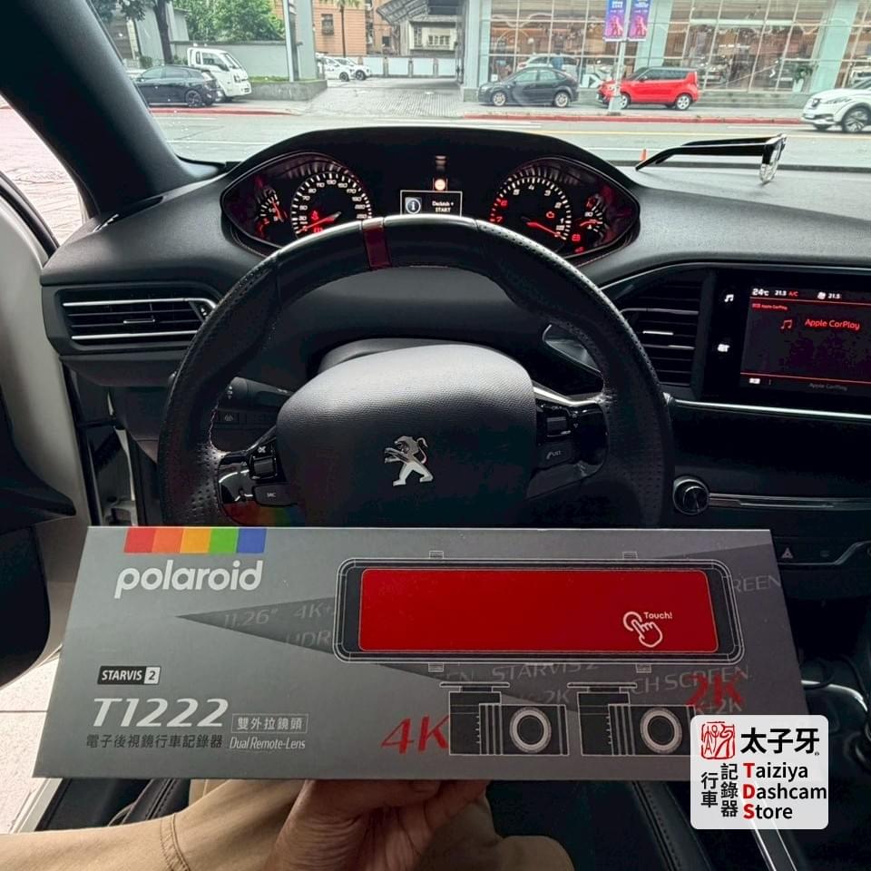 Polaroid T1222 Sony STARVIS 2 後鏡頭在 308 GTi 夜間畫質展示