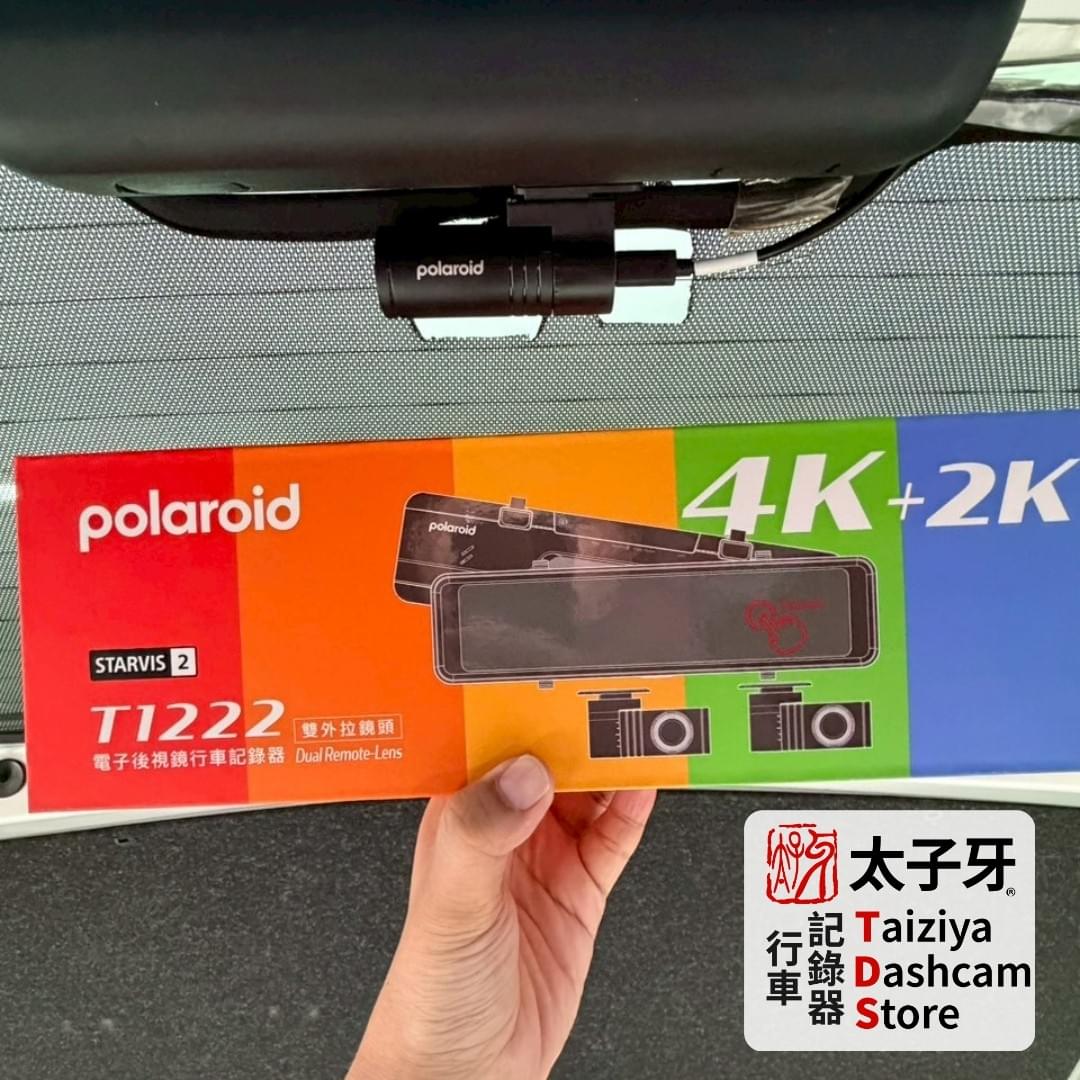 Sienta T1222 前鏡頭安裝與線材隱藏示意