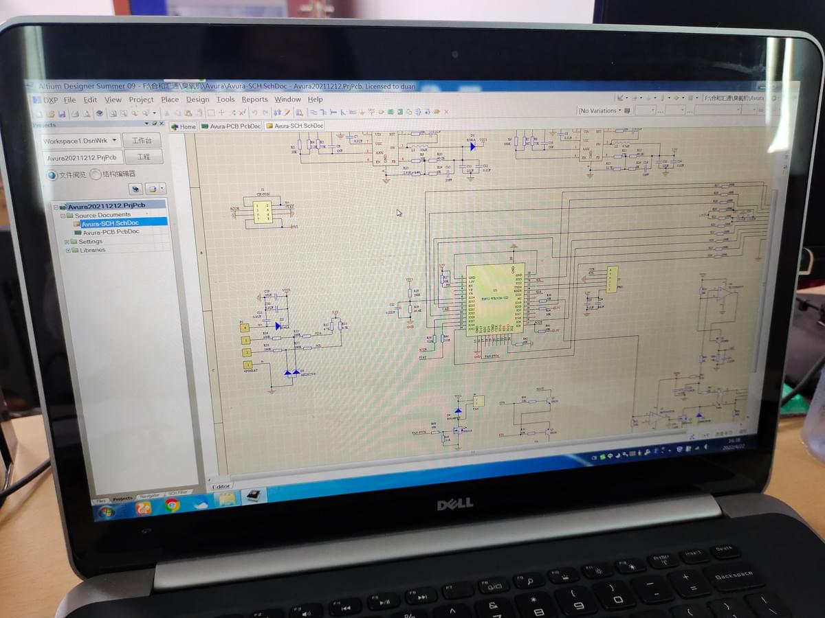 PCB design of solar feeding hog light and motion alarm systems.