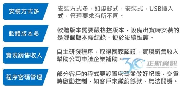 正航細節化的程式管理