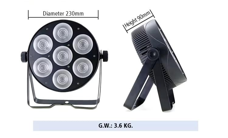 Flat par 7x30 RGBW 4 in 1 led par light