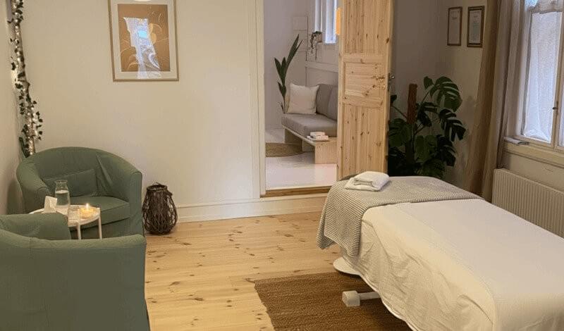 Saga Senses behandlerrum i Moon House, Strandgade 79, 3000 Helsingør