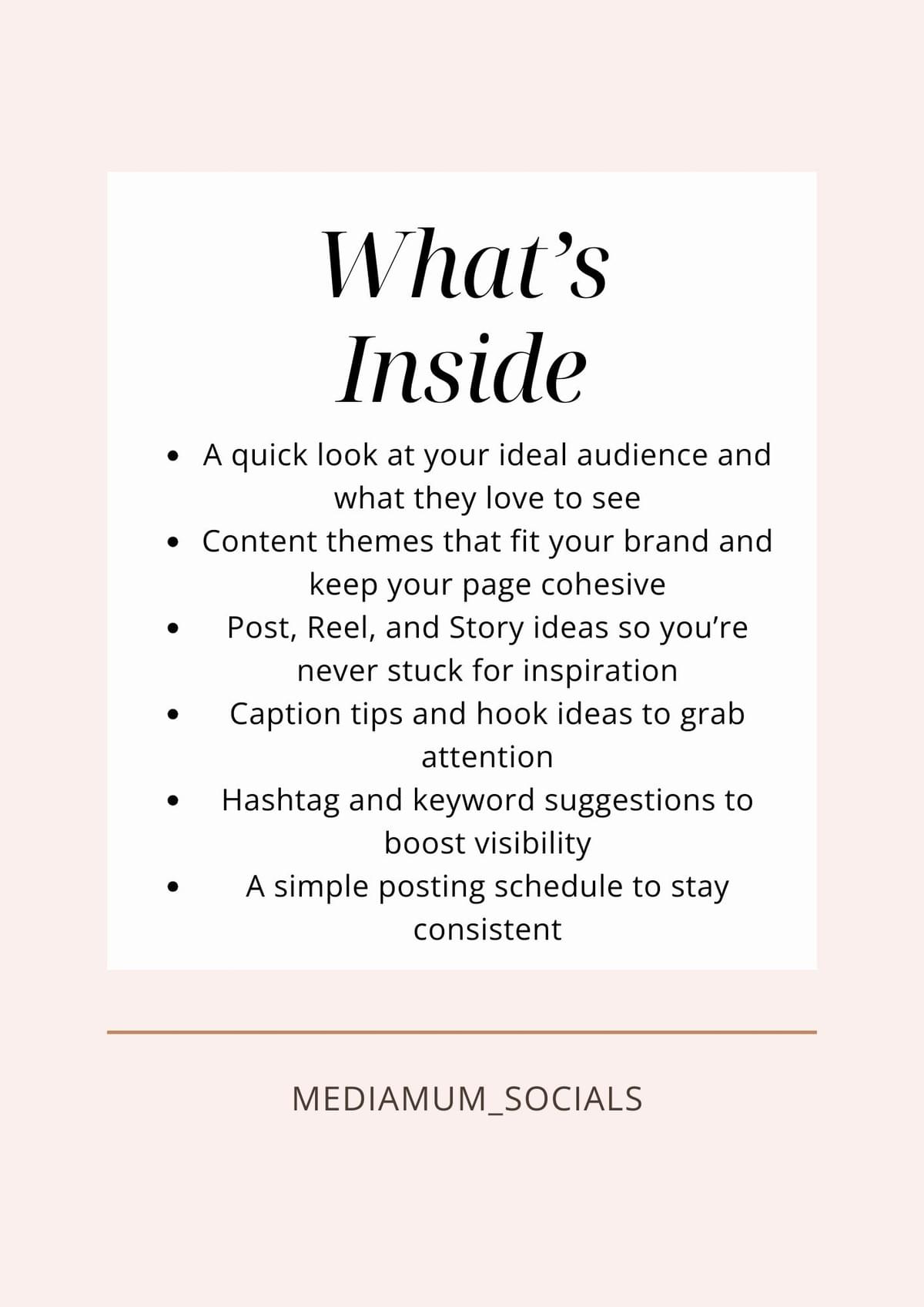 Personalised Content Plan