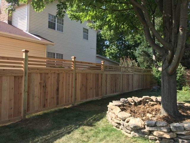 cedar privacy fence in lewis center ohio