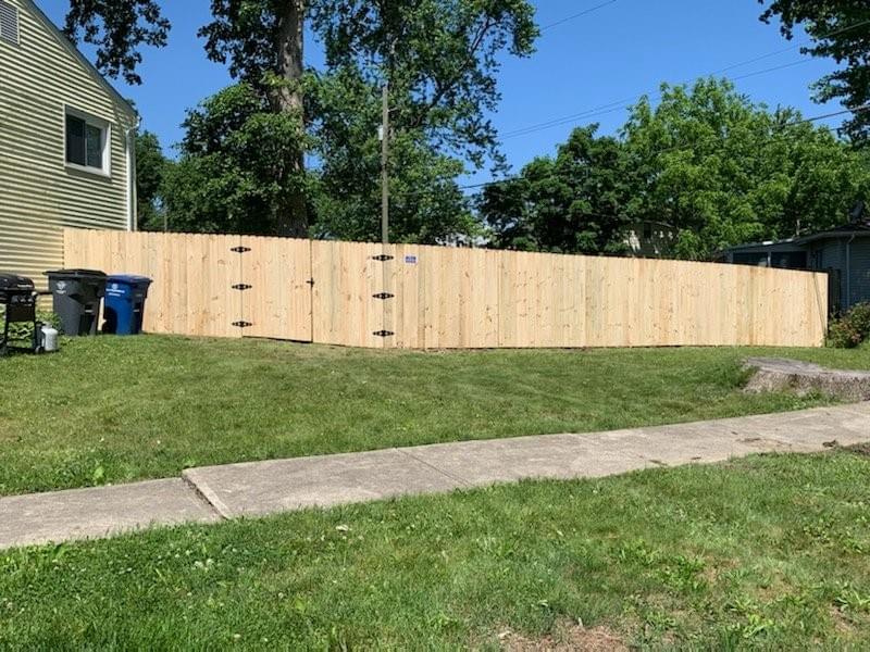 cedar privacy fence in dublin ohio