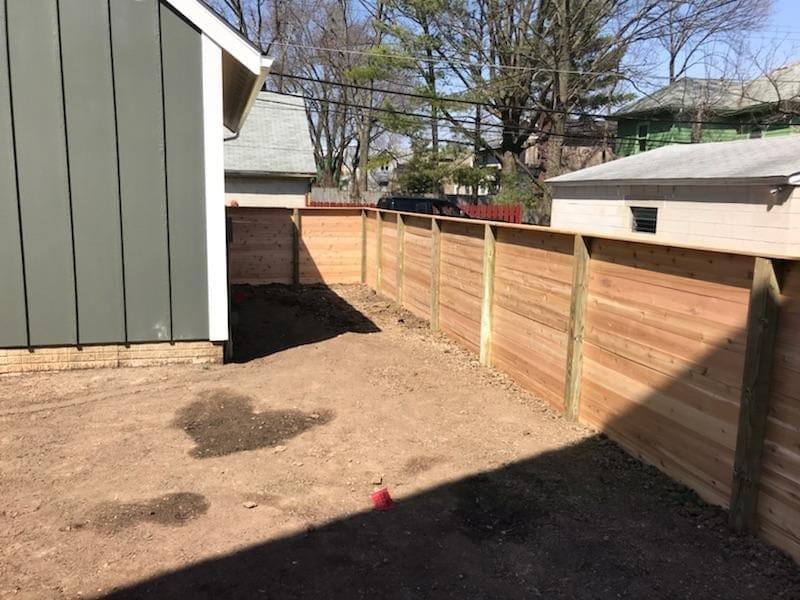 custom cedar fence by delaware fencing company