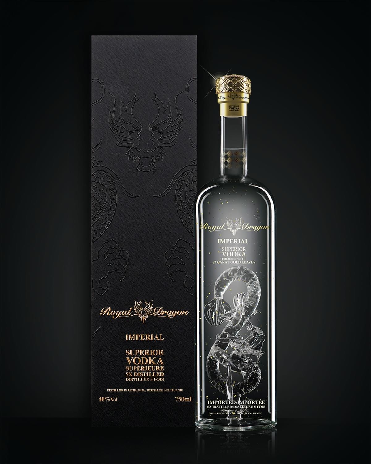 Royal Dragon Imperial Vodka 750mL Bottle & Box