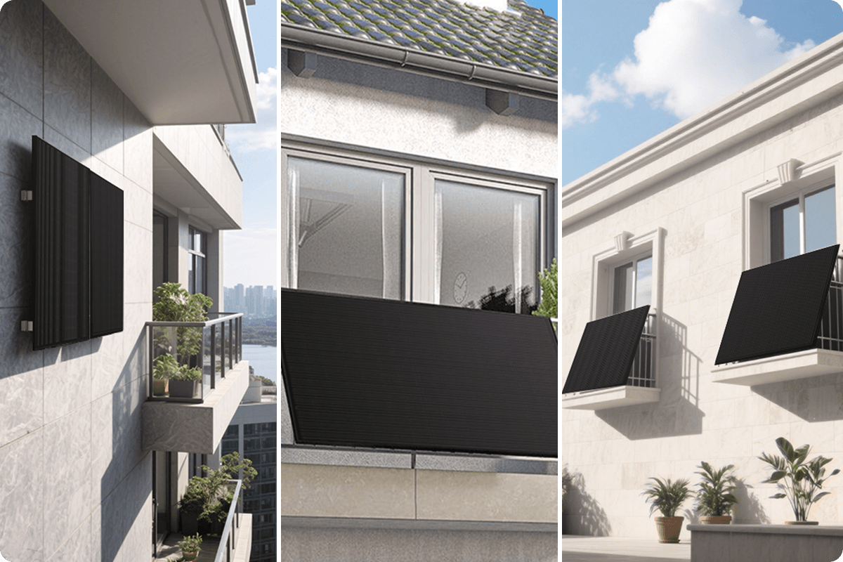 Modulo fotovoltaico ideale per balconi e terrazzi.