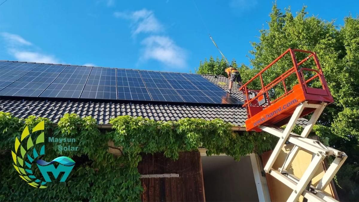 Maysun Solar TwiSun Glas-Glas Bifazial Schwarzer Rahmen 390W-410W MONO PERC 210mm 120 Zellen 1/3 Cut