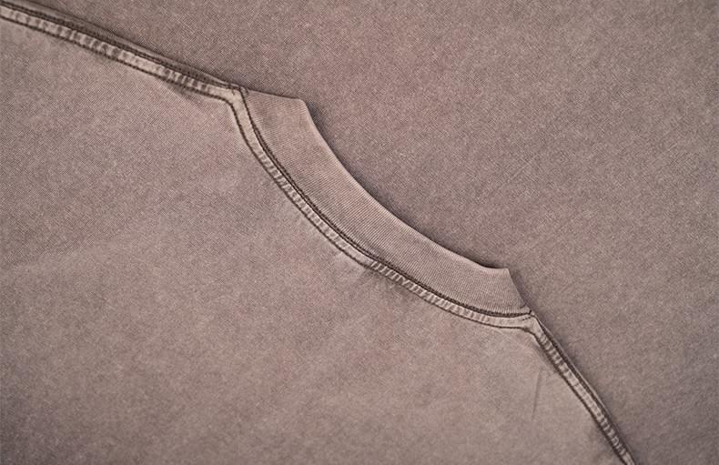 水洗厚磅落肩T恤