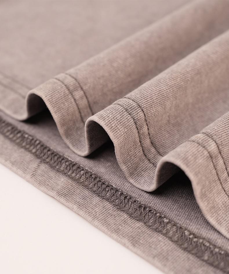 水洗厚磅落肩T恤