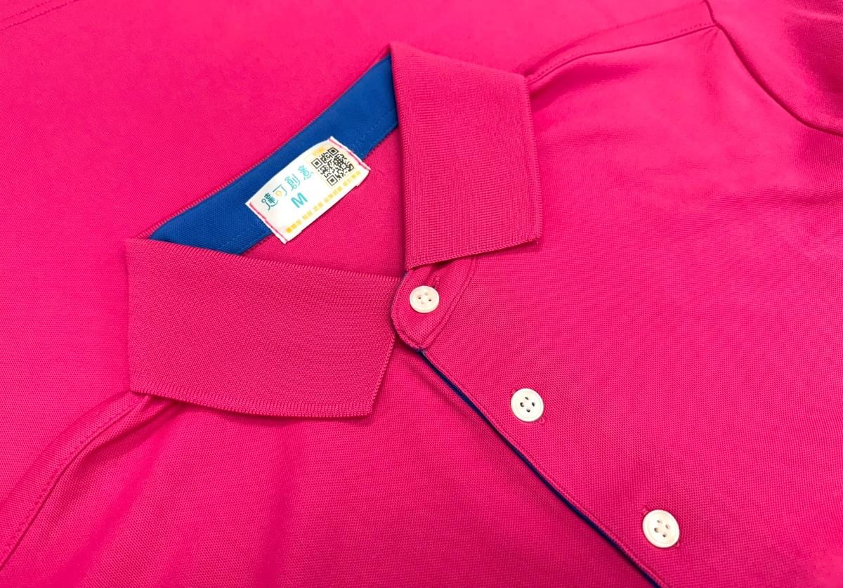 永久排汗門襟剪接POLO衫 