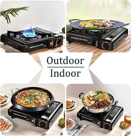 Portable Gas Stove Gas Cooker with Automatic Ignition System & Overheating Protection 