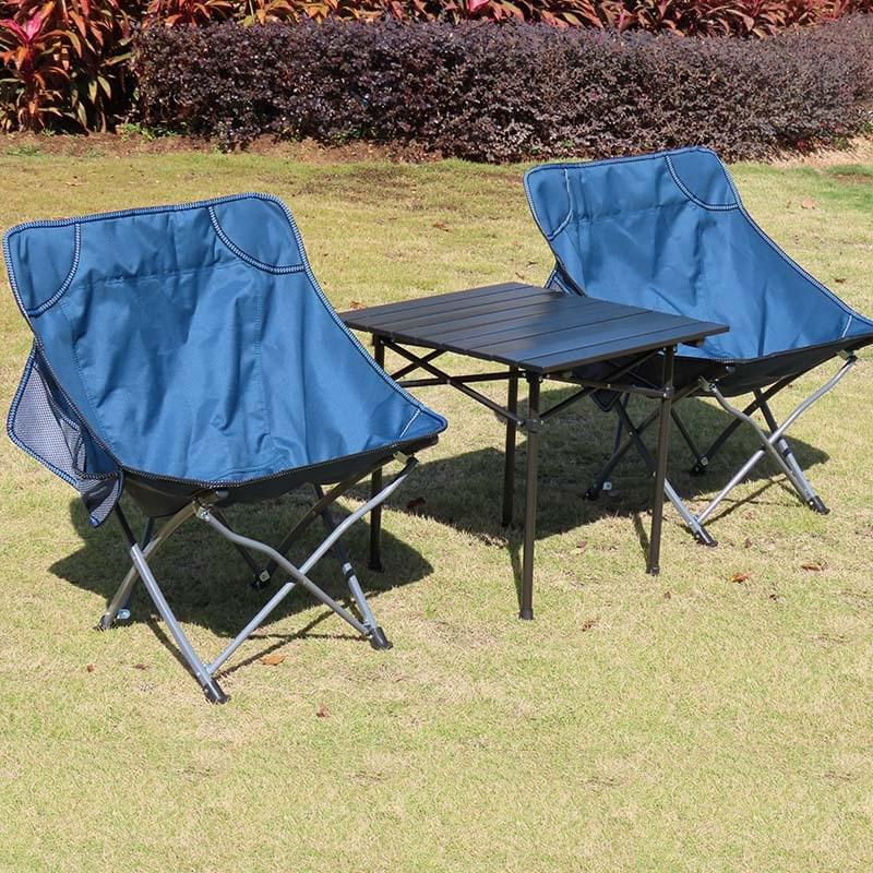  Folding Chair for Fishing and Camping High Quality Comfortable Material with Two Side Pockets both 