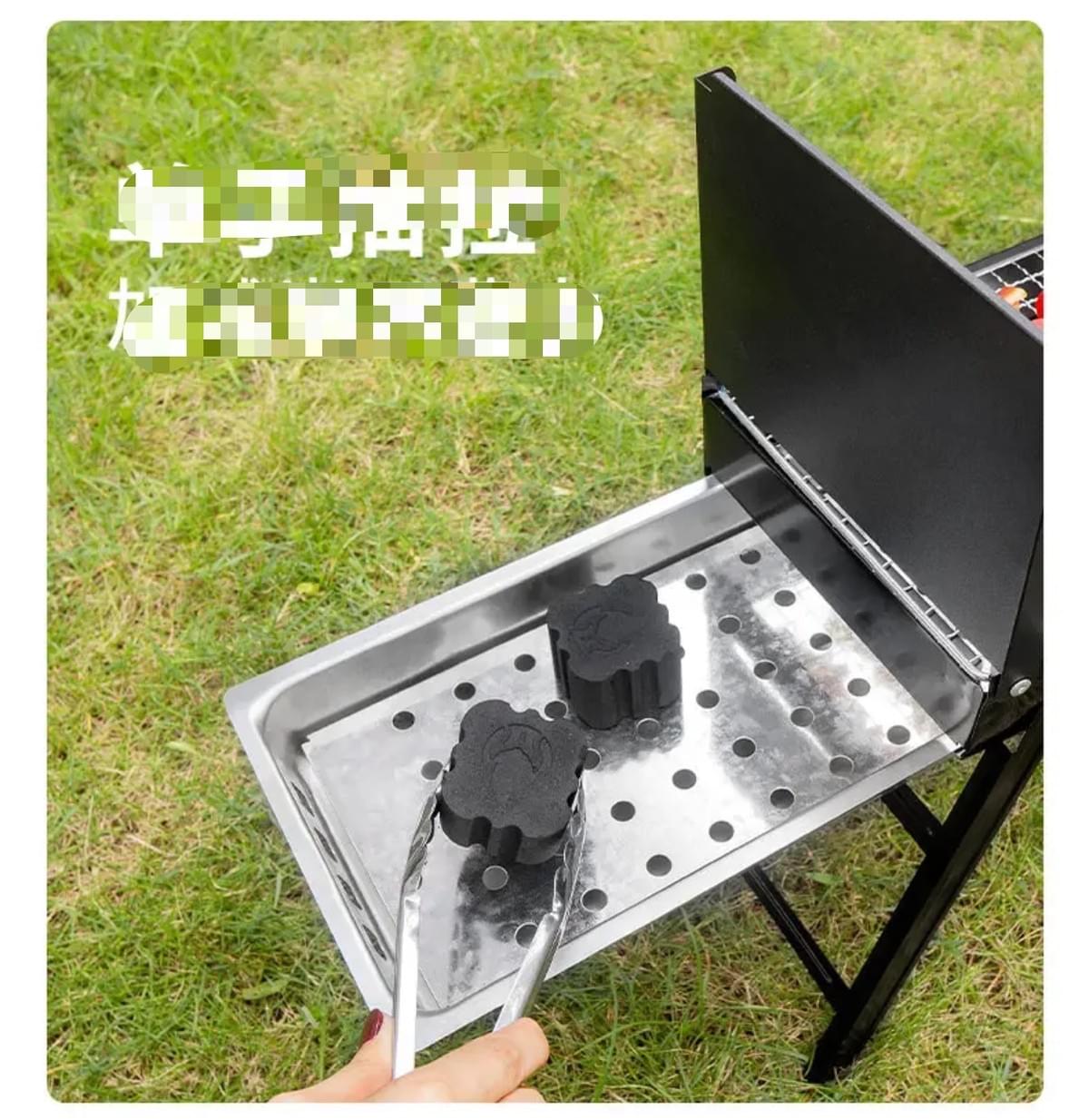Foldable Stand Charcoal BBQ Grill Stainless Steel Portable Barbecue Grill for Outdoor Camping Garden
