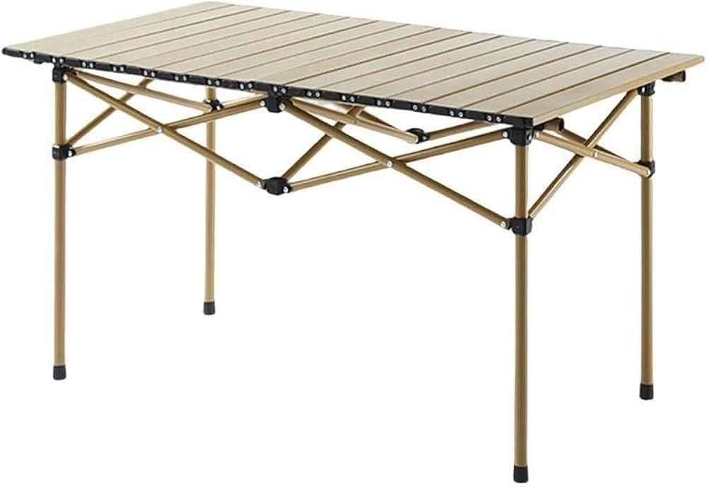 Beige foldable outdoor camping party picnic fishing table