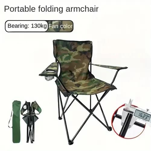 Portable Folding Camping Chair with Cup Holder Foldable Fishing Camping Chair - Outdoor Picnic Chair