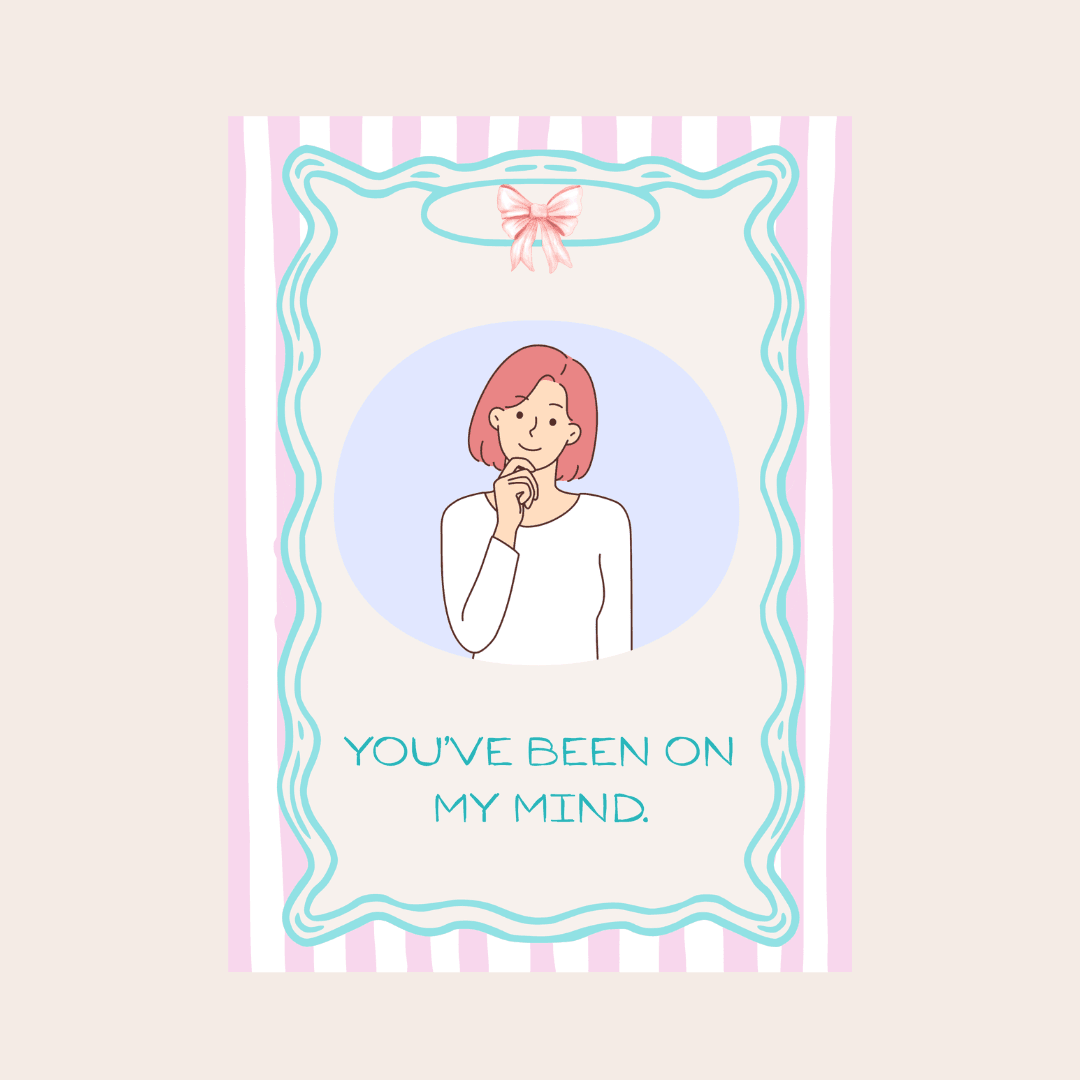 Maghoney Books You're On My Mind Thinking of You Greeting Card